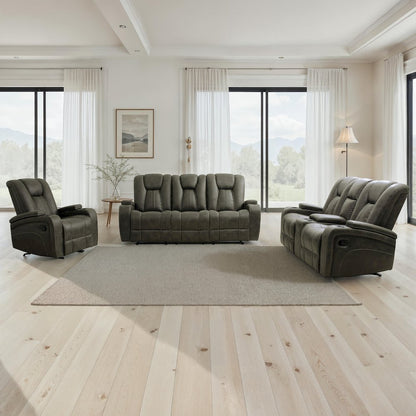 Marlow Charcoal 3PC Manual Reclining Set