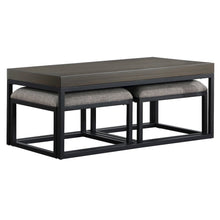 Yukon Rectangular Nesting Table with 2 Stools
