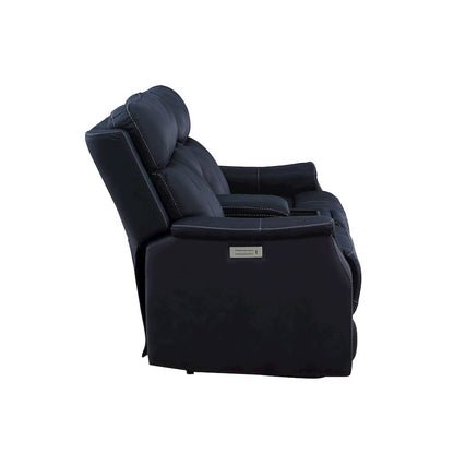 Valencia Dual Power Reclining Console Loveseat - Ocean