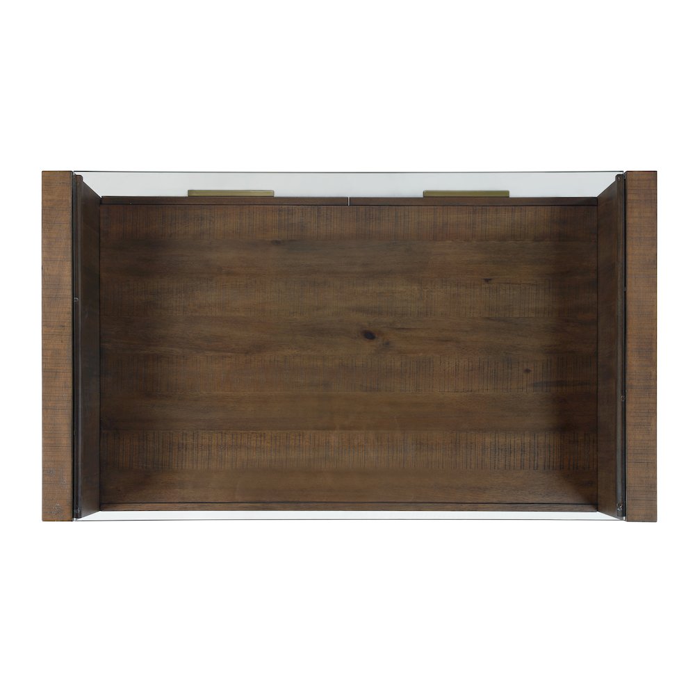 Garland Castered Glass Top Coffee Table, Toffee Finish