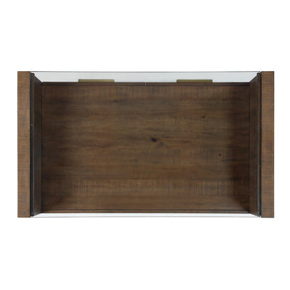 Garland Castered Glass Top Coffee Table, Toffee Finish