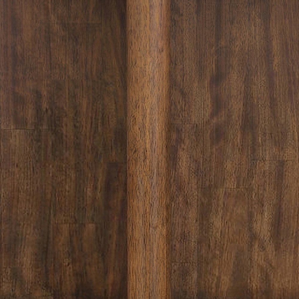 Rubberwood and Steel Kitchen Dining Table with Reversible Game Top, Brown
