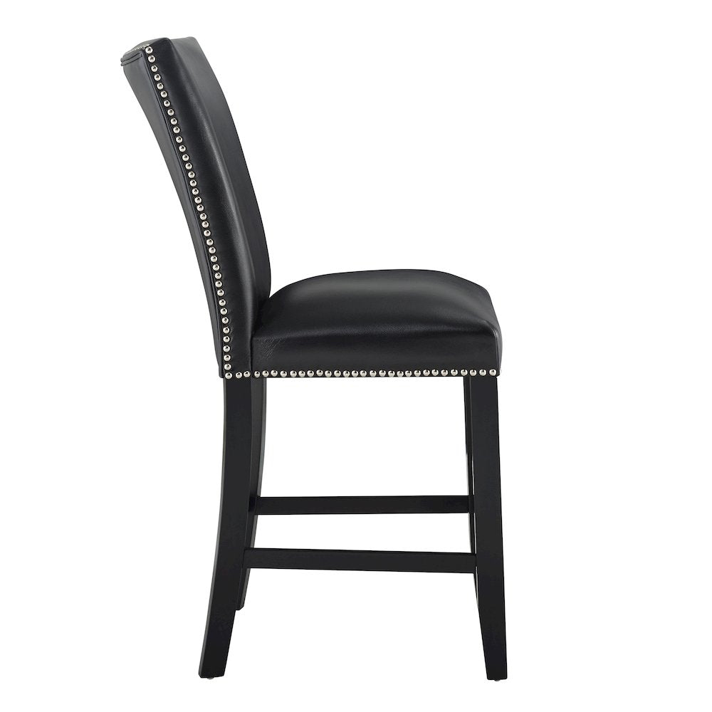 Camila 7PC Rectangle Counter Set Black Chair