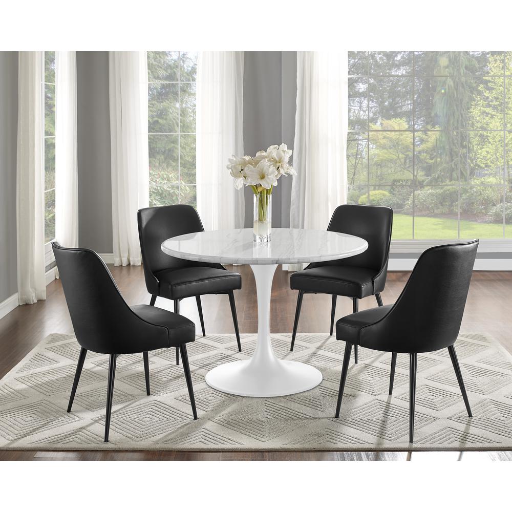 Colfax Side Chair Black Vinyl - set of 2