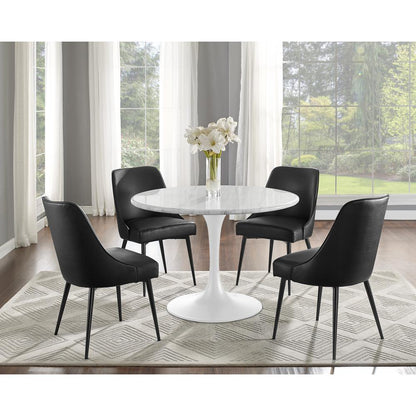 Colfax Side Chair Black Vinyl - set of 2