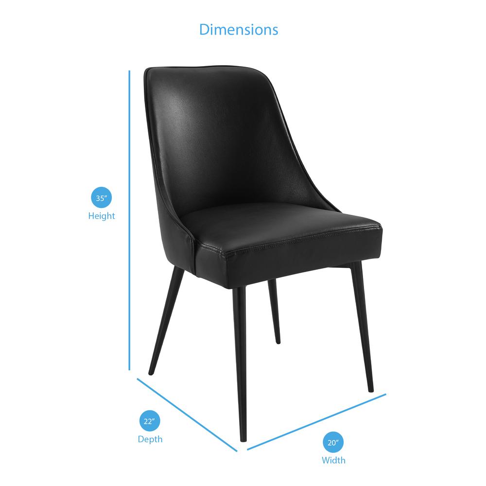 Colfax Side Chair Black Vinyl - set of 2