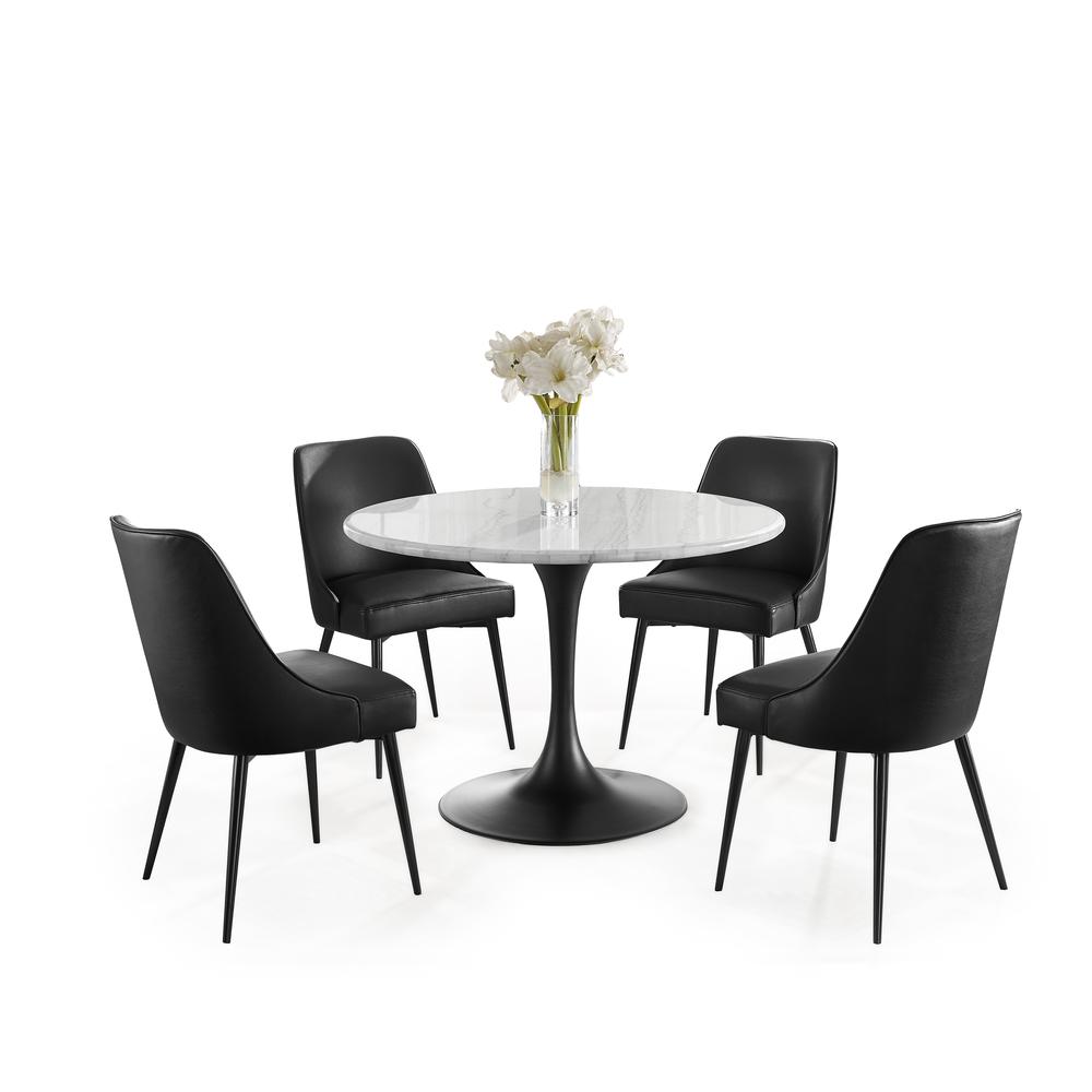 Colfax Side Chair Black Vinyl - set of 2