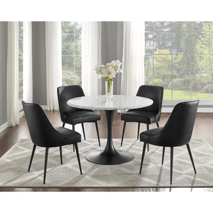 Colfax Side Chair Black Vinyl - set of 2