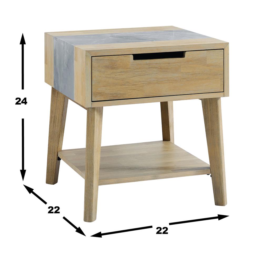 Calgary Sintered Stone Inlay Side Table