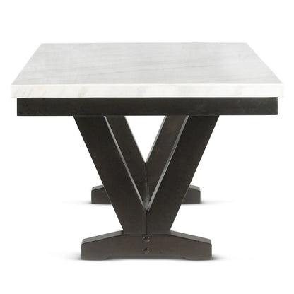 Finley White Table Black Chair 5pc