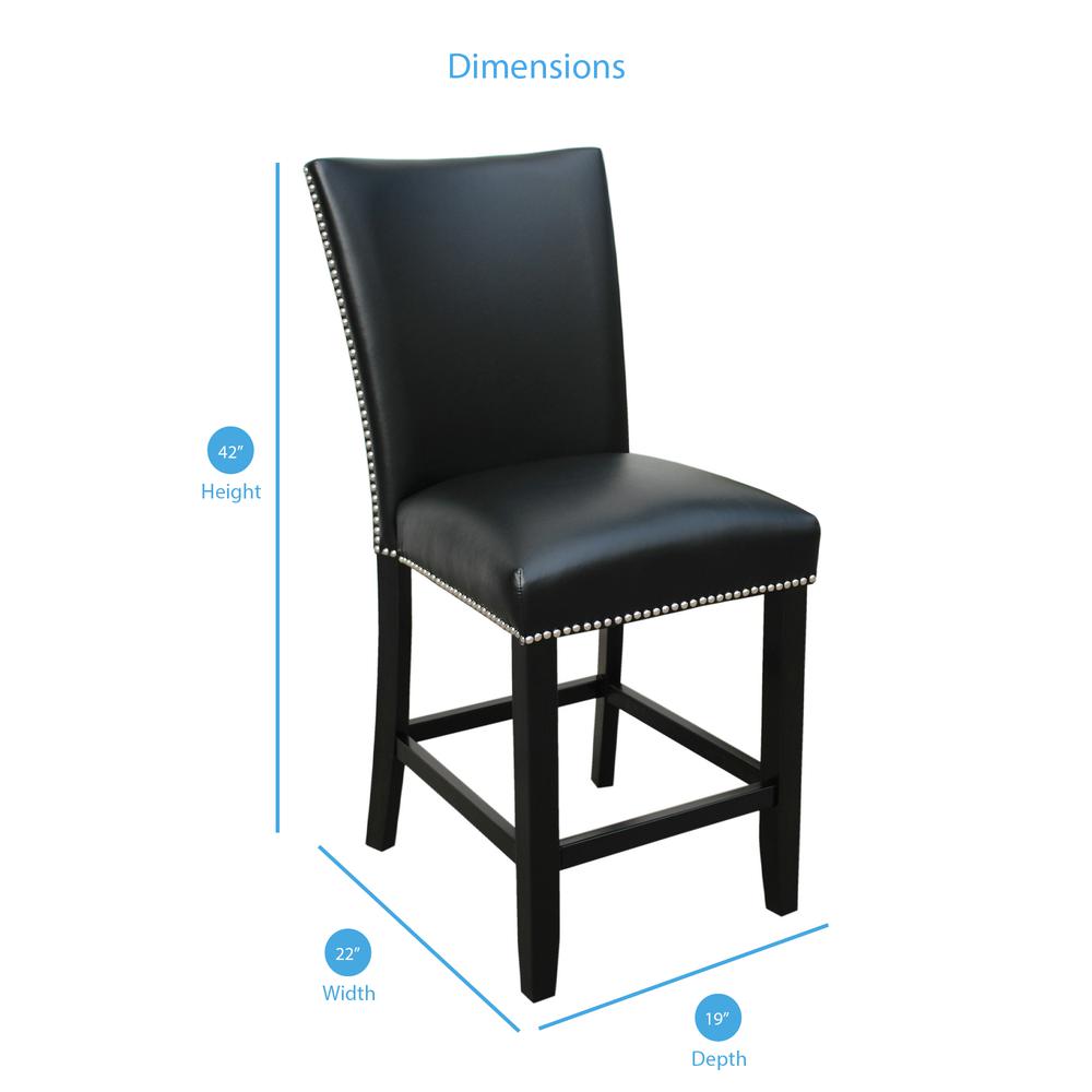 Camila Black Counter Chair - set of 2
