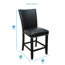 Camila Black Counter Chair - set of 2