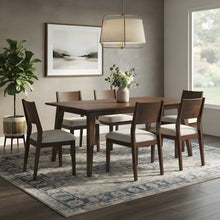 Solid Mango Wood Rectangular Dining Room Table, Seats Large Gatherings, Brown