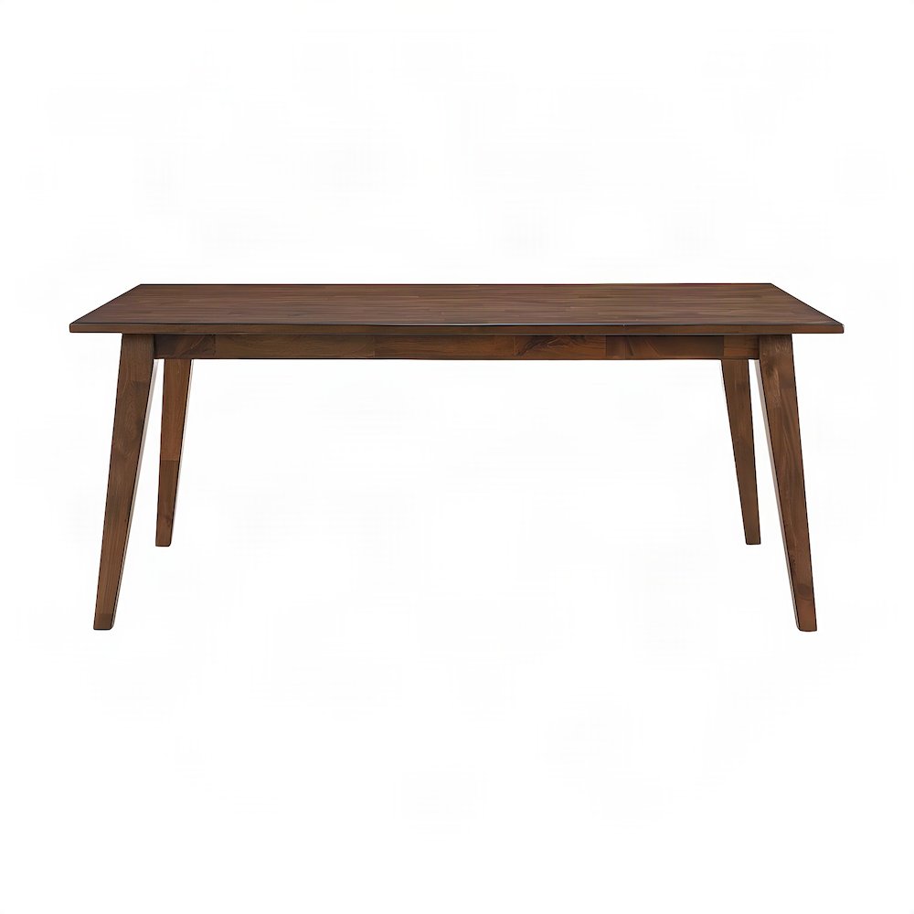 Solid Mango Wood Rectangular Dining Room Table, Seats Large Gatherings, Brown