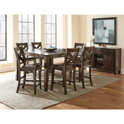 Counter Table w/18" Leaf, Dark espresso cherry finish