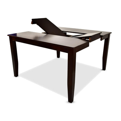 Counter Table w/18" Leaf, Dark espresso cherry finish