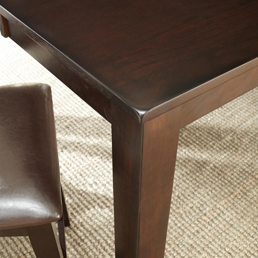 Counter Table w/18" Leaf, Dark espresso cherry finish