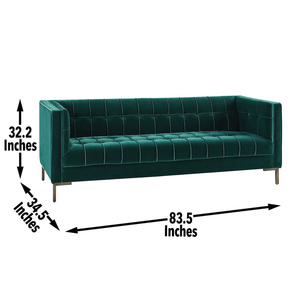 Isaac Green Sofa and Loveseat