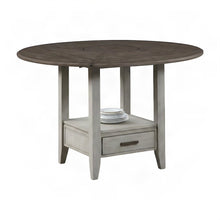 Acacia Veneer Foldable Drop Leaf Counter Height Dining Bar Pub Table, Gray