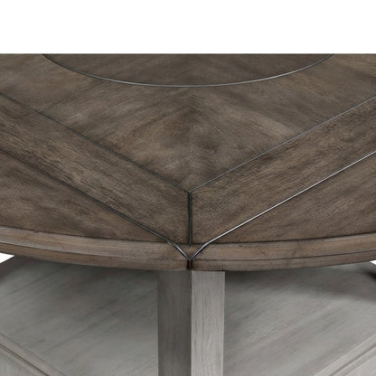 Acacia Veneer Foldable Drop Leaf Counter Height Dining Bar Pub Table, Gray