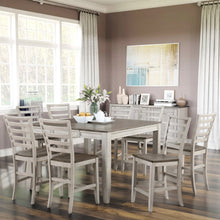 Brown Farmhouse Dining Table Set for 8 – Kitchen or Dining Room Table and Chairs