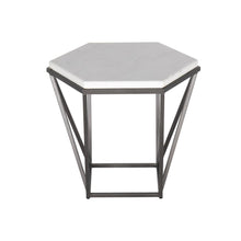 Corvus White Marble Top Hexagon