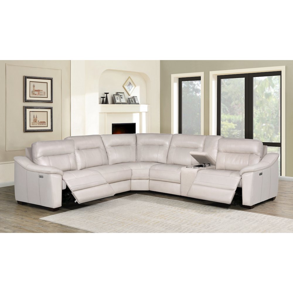 Casa Power Reclining Sectional Ivory