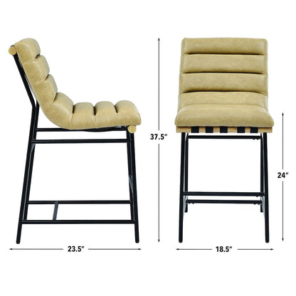 Nicco 24" Counter Chair, Sand Vegan Leather