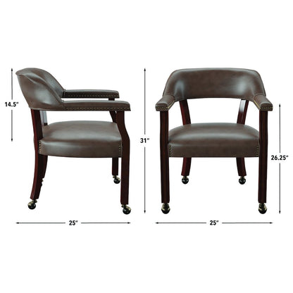 Tournament 5PC Dining/Game Table Set Brown