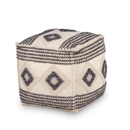 Dalia Square Handwoven Pouf