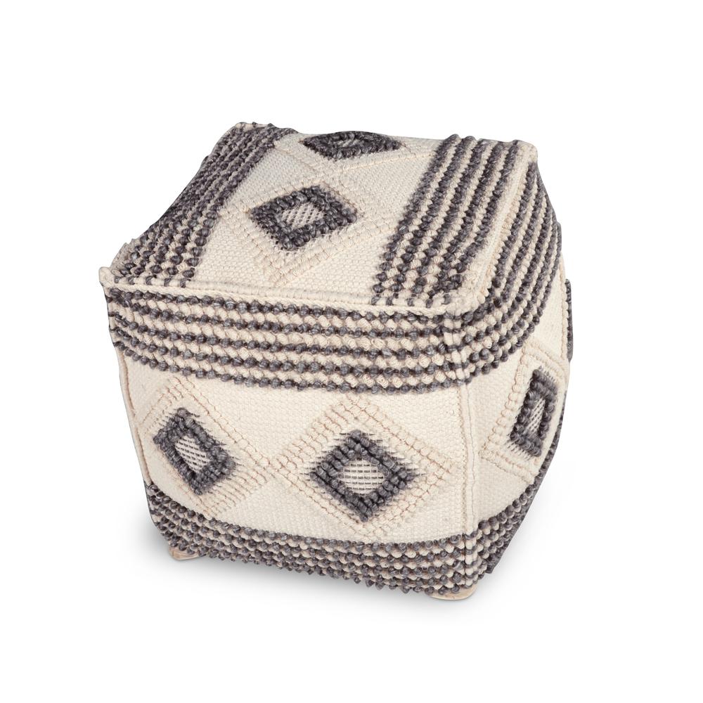 Dalia Square Handwoven Pouf
