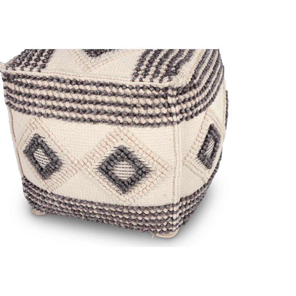 Dalia Square Handwoven Pouf