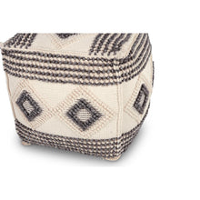 Dalia Square Handwoven Pouf