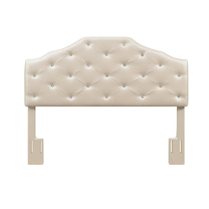 Dawson Queen Headboard Silver PU