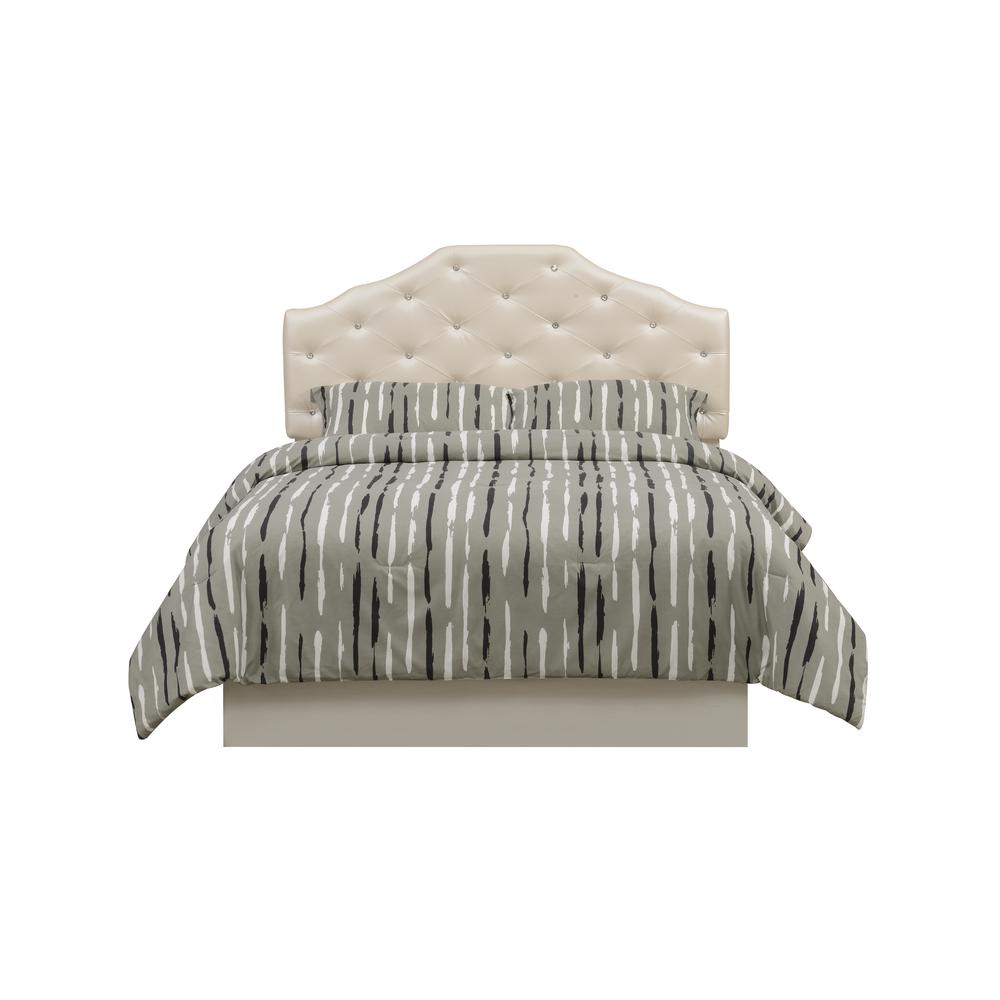 Dawson Queen Headboard Silver PU