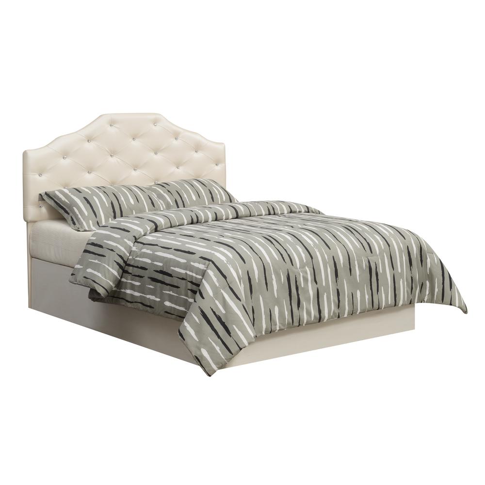 Dawson Queen Headboard Silver PU
