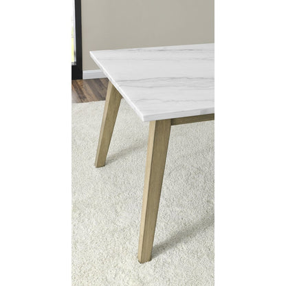 Vida White Marble Top Dining Table