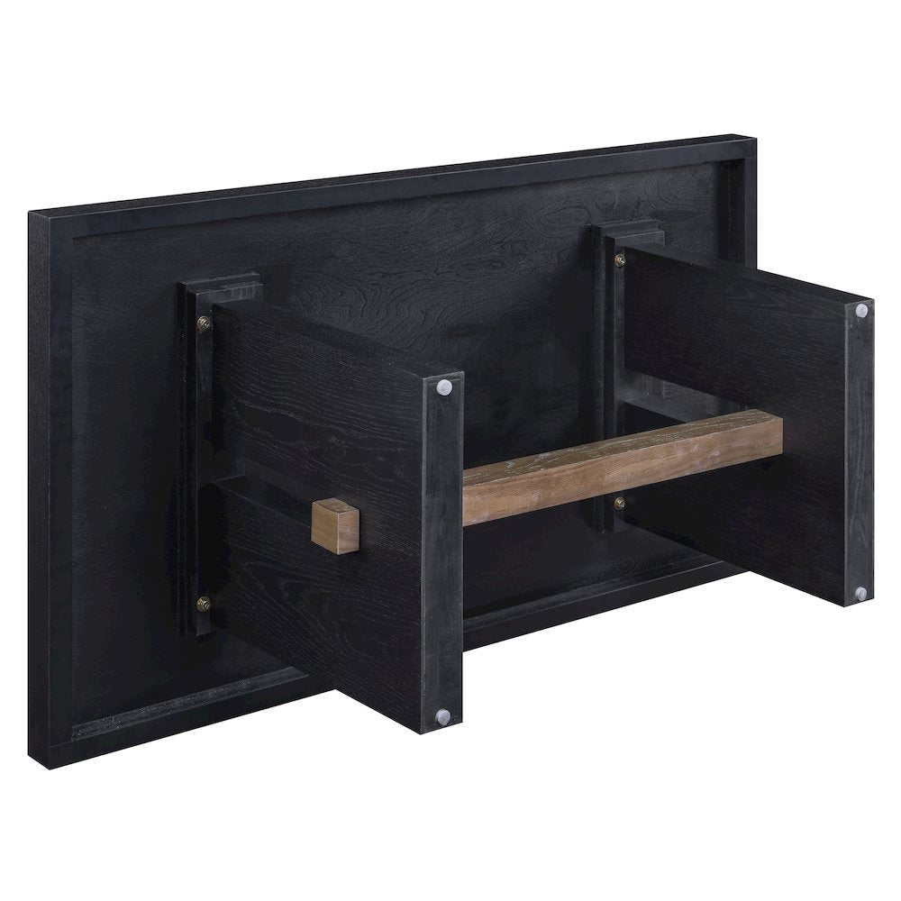 Aubrey 48" Coffee Table, Black Finish