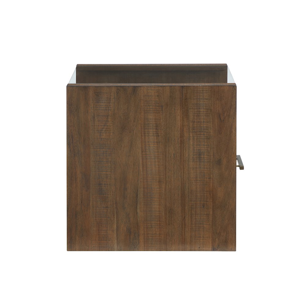 Garland Glass Top End Table, Toffee Finish