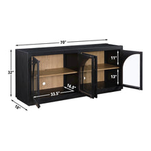 Magnolia Cathedral Doored Server, Black