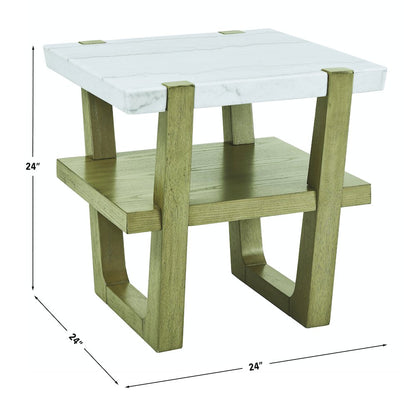 Perth 3-Piece Marble Top Occasional Set (Cocktail Table & Two End Tables)