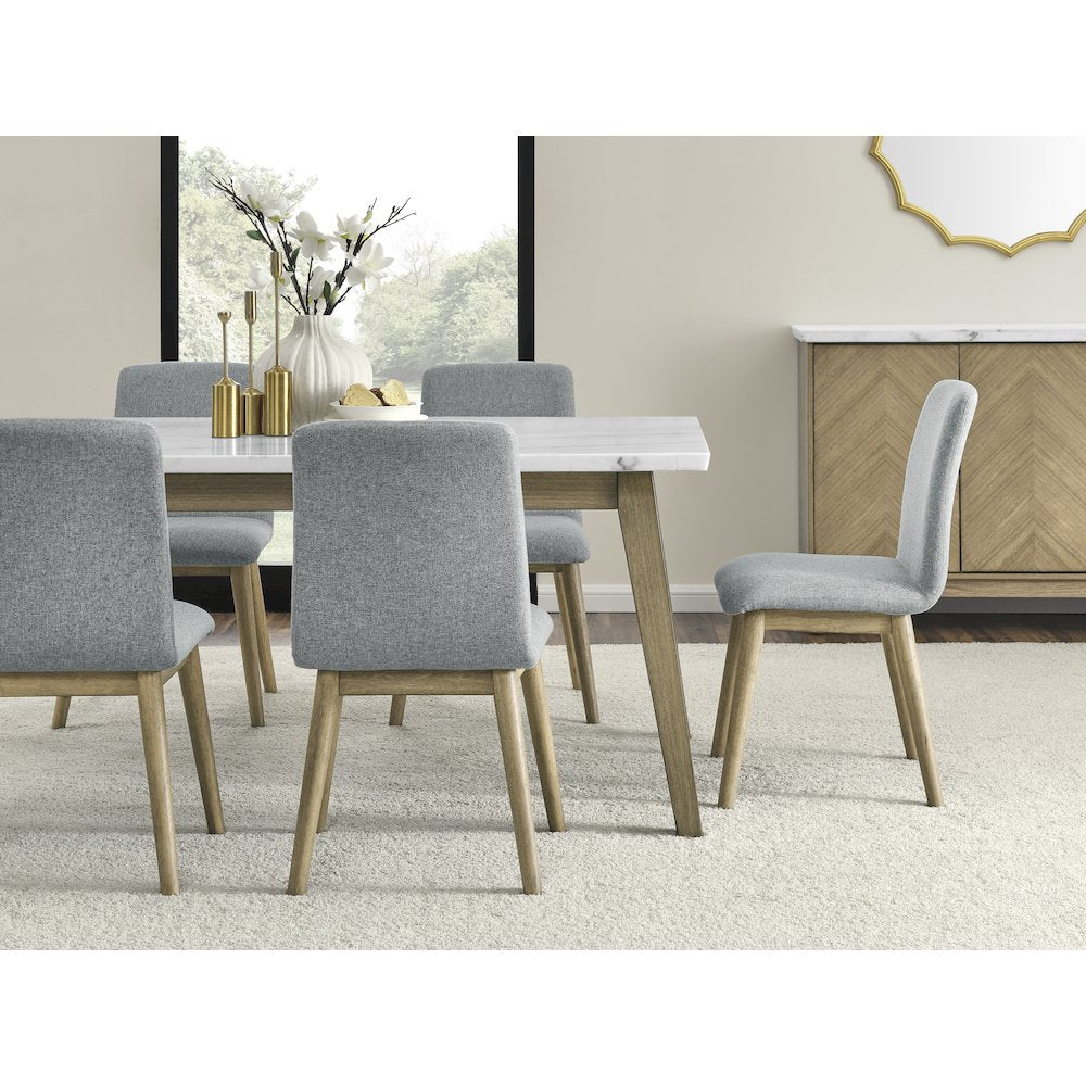 Vida White Marble Top Dining Table