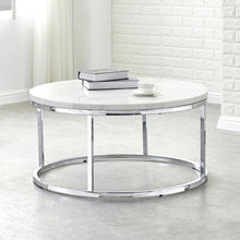 Echo White Marble Top Round