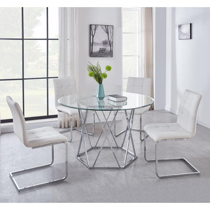 Escondido Vegan Leather Side Chair, White