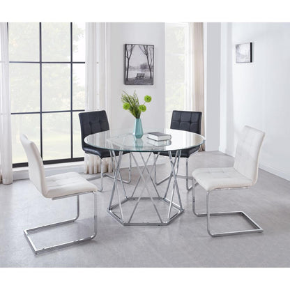 Escondido Vegan Leather Side Chair, White