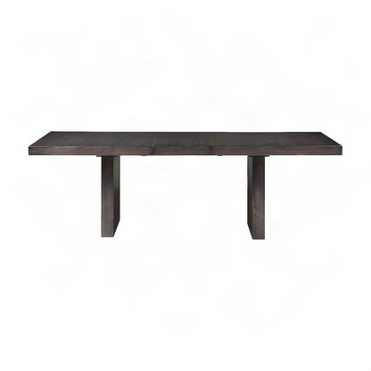 MDF and Poplar Extendable Dining Table with Leaf, Seats Six to Eight, Brown