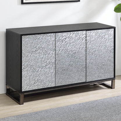 Mazie 3-Door Sideboard w/Pattern Mirror