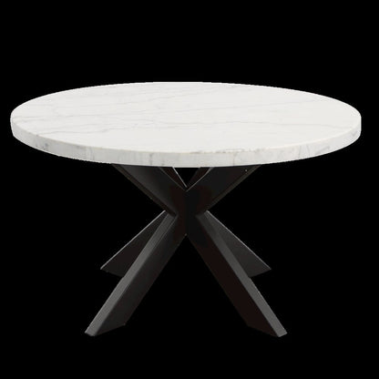 Xena Marble Top 52" Round Dining Table