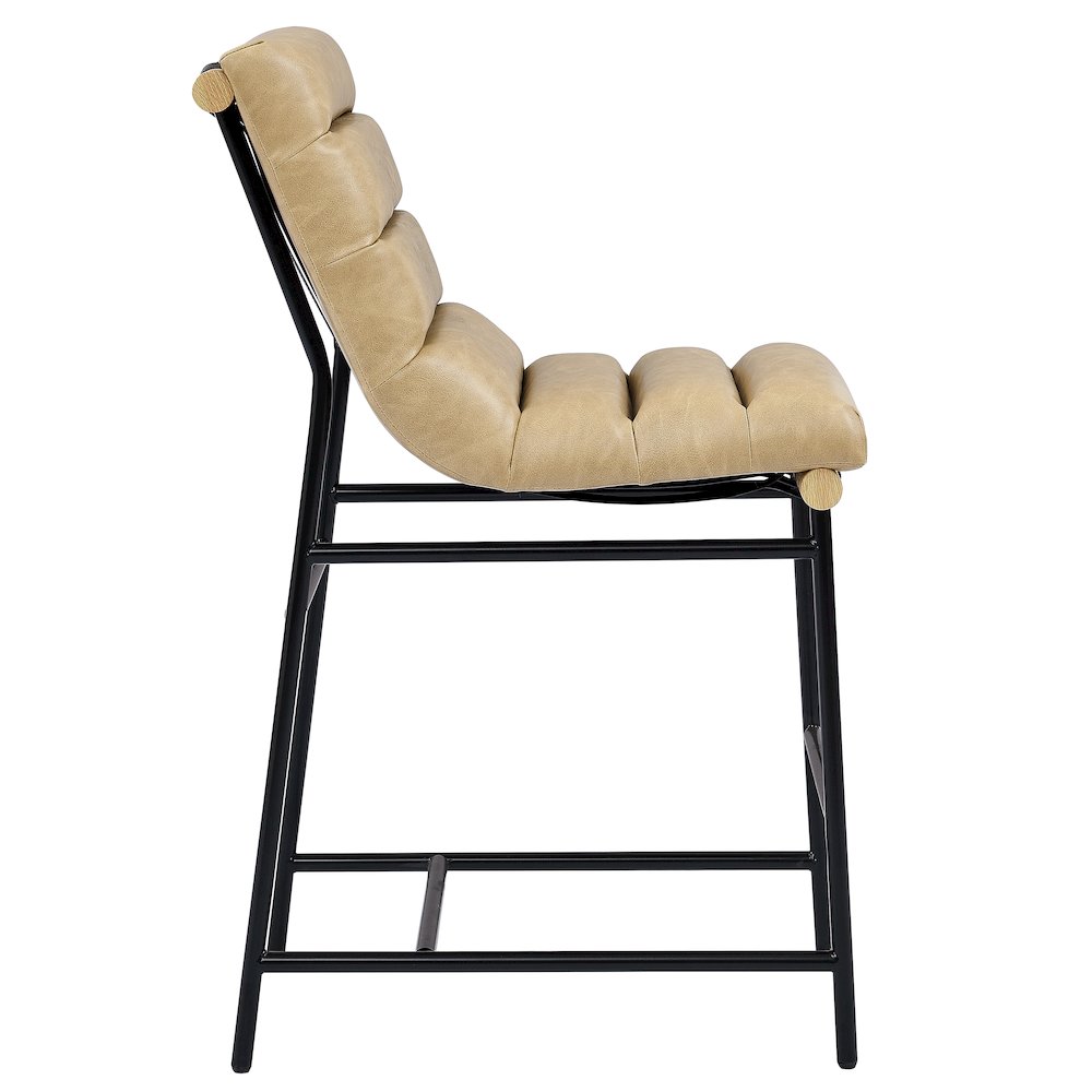 Nicco 24" Counter Chair, Sand Vegan Leather