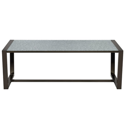 Mazie Coffee Table with Patterned Mirror Top
